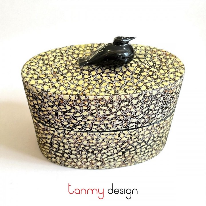 Big oval box attached with eggshells 